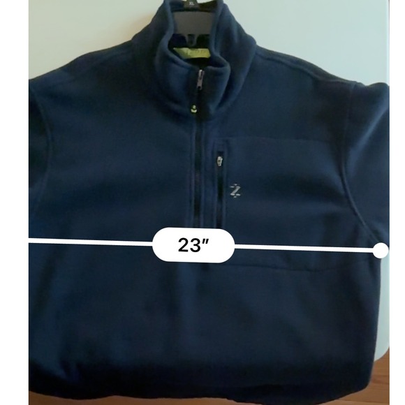 IZOD Performax Mens XL Blue Fleece 1/4‎ Zip Pullover Jacket - Picture 10 of 13